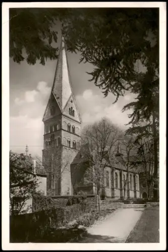 Ansichtskarte Bad Honnef Partie an der Kirche 1953