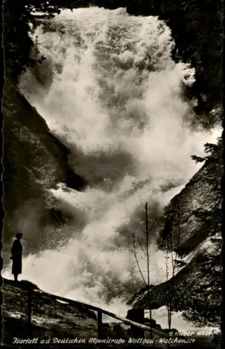 Ansichtskarte Wallgau Isarfall a.d. Deutschen Alpenstraße Fotokarte 1965