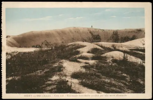 Berry-au-Bac Entonnoir formidable produit par une mine allemande 1928