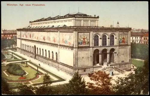 Ansichtskarte Maxvorstadt-München Neue Pinakothek 1908