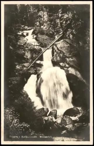 Ansichtskarte Triberg im Schwarzwald Kaskaden-Wasserfall Fotokarte 1927