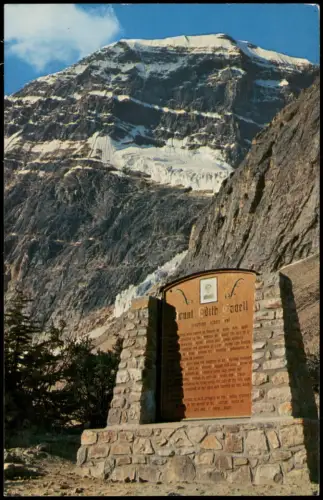 Postcard Kanada (allgemein) MEMORIAL PLAQUEMt. Edith Cavell 1975