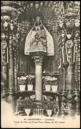 Chartres Kathedrale Cathédrale Vierge du Pilier ou Vierge Noire 1910