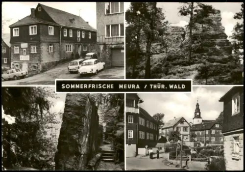 Ansichtskarte Meura DDR Mehrbild-AK mit FDGB-Heim Angerlinde uvm. 1988/1983