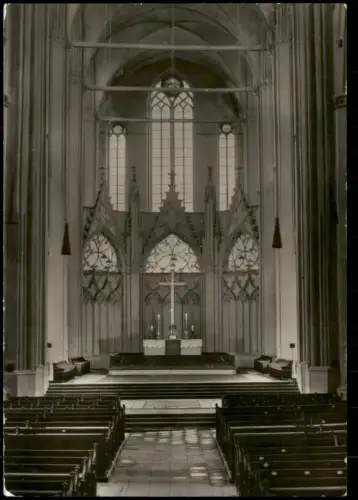 Ansichtskarte Greifswald Dom "St. Nikolai" Innenansicht zur DDR-Zeit 1982