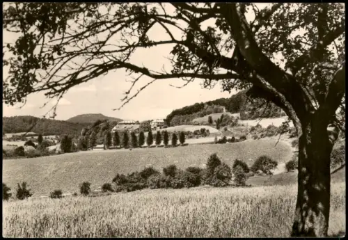 Lengenfeld (Vogtland) Blick zum FDGB Heim Bischofstein 1974/1973