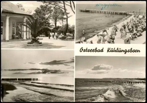 Kühlungsborn DDR Mehrbild-AK mit 4 Ortsansichten des Ostseebad 1977/1975