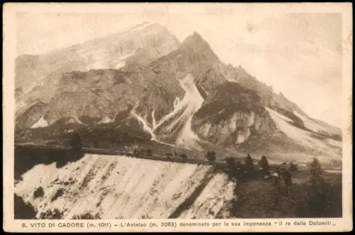 San Vito di Cadore L'Antelao denominato per la sua imponenza     Dolomiti 1927