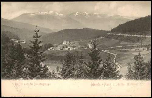 Bozen Bolzano Ruffrè und die Brentagruppe Mendelpass Südtirol 1908