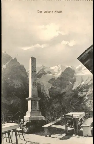 Cartolina Trafoi-Stilfs Der weisse Knott. Säule Restaurant 1909  Südtirol