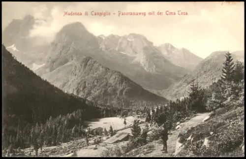 Madonna di Campiglio Sankt Maria im Pein Panoramaweg mit der Cima Cosa 1905