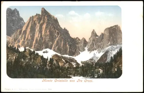 Cartolina Cortina d´Ampezzo Monte Cristallo von Tre Croci. 1906
