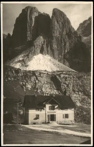 .Trentino-Südtirol Dolomiten Italien Berghütte am Passo Gardena Fotokarte 1927