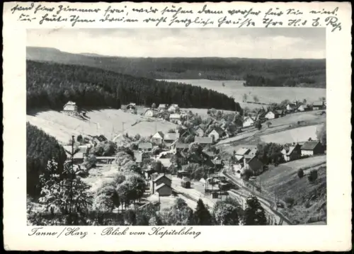 Ansichtskarte Tanne (Harz) Panorama-Ansicht Blick vom Kapitelsberg 1938
