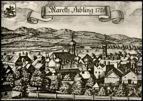Ansichtskarte Bad Aibling Stadt nach einem Kupferstich 1726