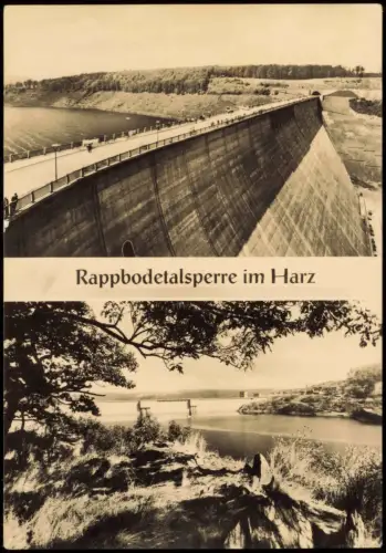 Ansichtskarte Oberharz am Brocken Rappbodetalsperre im Harz zur DDR-Zeit 1963