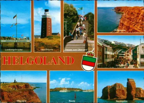Ansichtskarte Helgoland (Insel) Multi-Ansicht Helgoland 1990