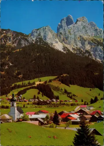 Ansichtskarte Tannheim Ortsansicht mit Pfarrkirche und Berggruppe 1978