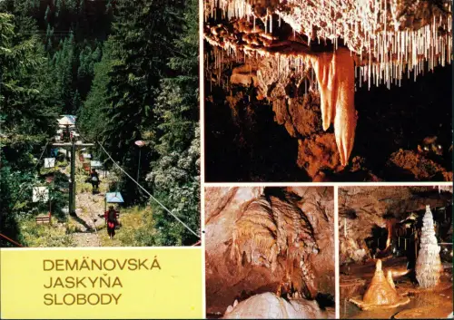 Demänovská Dolina Demänováer Freiheitshöhle Sesselbahn  Tropfstein 1980