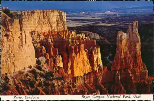 Utah Paria View bei Sonnenuntergang, Bryce Canyon National Park 1979