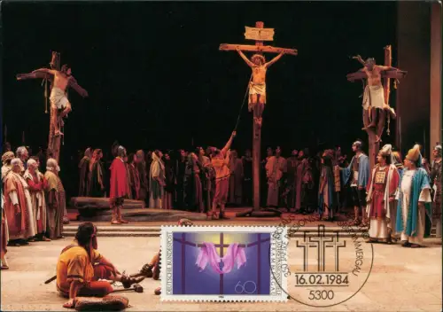 Briefmarke/Stamp Oberammergau Kreuzigungsszene, Passionsspiele Oberammergau 1984
