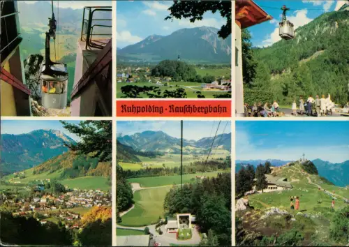 Ruhpolding Mehrbildansicht Ruhpolding mit Rauschbergbahn und Alpenpanorama 1982