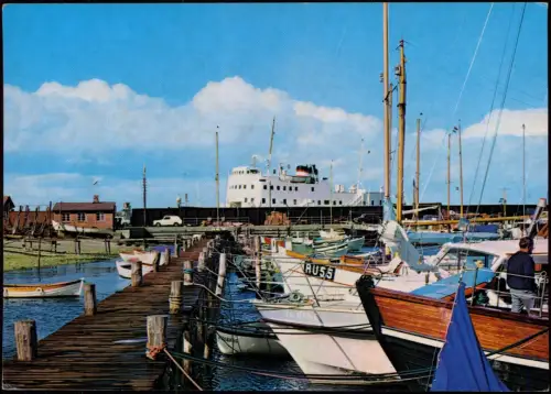Postcard Spodsbjerg Hafen von Spodsbjerg, Langeland 1995
