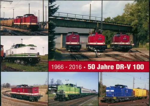 Ansichtskarte Halberstadt Mehrbildkarte 50 Jahre DR-Baureihe V 100 2016