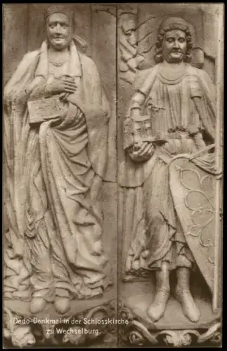 Ansichtskarte Wechselburg Dedo-Denkmal in der Schlosskirche - Fotokarte 1928