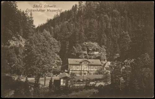 Lichtenhain-Sebnitz Sächs. Schweiz Lichtenhainer Wasserfall Straße 1922