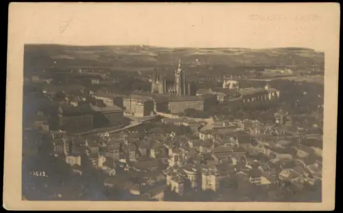 Postcard Prag Praha Panorama-Ansicht PRAGUE Hradčany s Petřína 1920