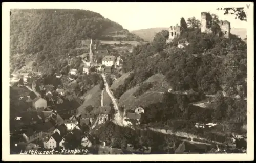 Isenburg Westerwald Panorama-Ansicht Burg Ruine im Westerwald 1954
