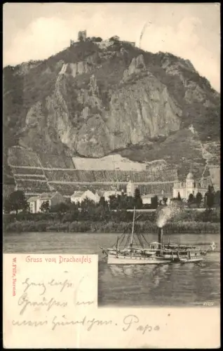 Ansichtskarte Königswinter Drachenfels Rhein Dampfer 1903   gel  nach POSEN