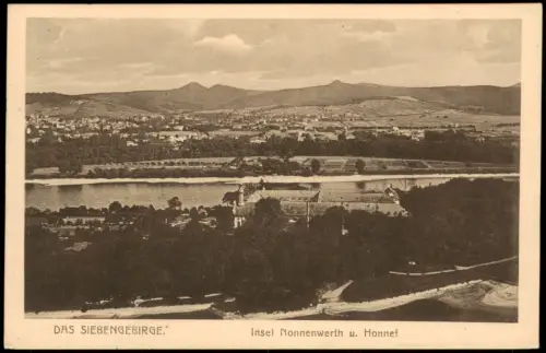 Ansichtskarte Bad Honnef Insel Nonnenwerth 1922
