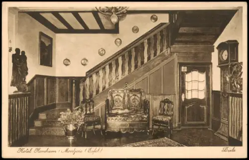 Monschau Eifel Hotel Horchem, Eifel, Inhaberin Frau  Horchem Innenansicht 1920