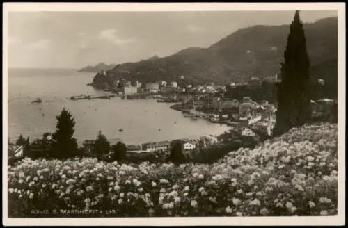 Cartolina .Ligurien Liguria Panorama Ortsansicht S. MARGHERITA LIG. 1930