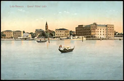 Cartolina Lido di Venezia-Venedig Venezia Grand Hôtel Lido 1912