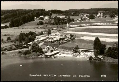 Drobollach Panorama-Ansicht Strandbad BERNOLD Drobollach am Faakersee 1966