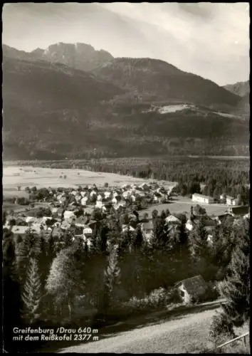 Ansichtskarte Greifenburg Kärnten Panorama-Ansicht mit dem Reiẞkofel 1965