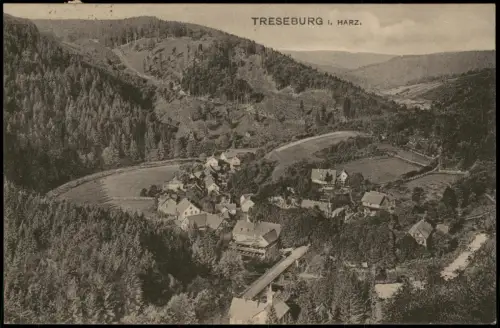 Ansichtskarte Treseburg Panorama-Ansicht TRESEBURG I. HARZ 1916