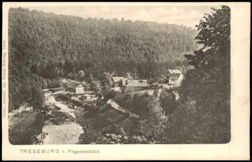 Ansichtskarte Treseburg Panorama-Ansicht v. Regentenblick 1905