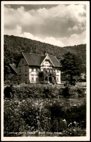 Ansichtskarte Treseburg Bodetal mit Lokal Haus Alwin Hahne 1944