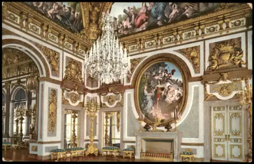 Ansichtskarte Chiemsee Kgl. Schlos - Saal des Friedens. 1913