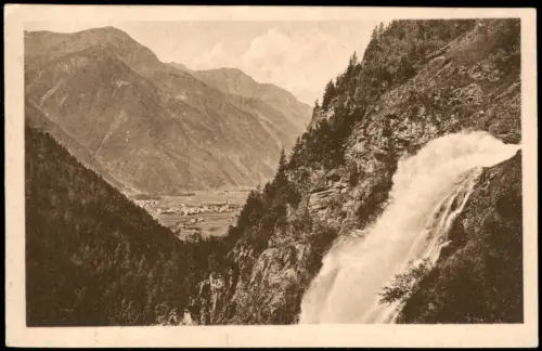 Ansichtskarte Umhausen Stuibenfall Oetztal Wasserfall 1922