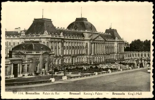 Postkaart Brüssel Bruxelles Königliche Palast Koninklijk Paleis 1932