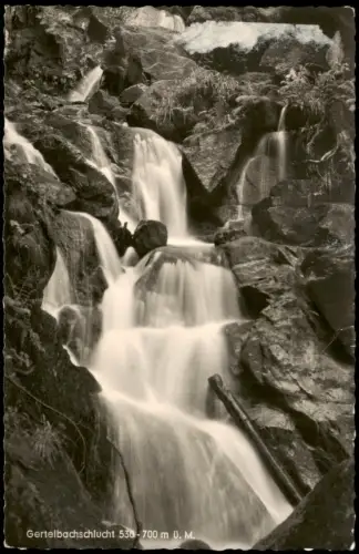 Ansichtskarte Bühlertal Gertelbachwasserfälle 1962