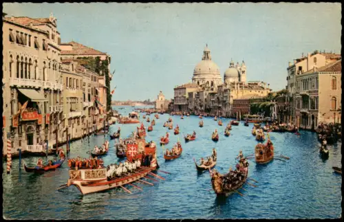 Cartolina Venedig Venezia Canal Grande Gondeln 1963