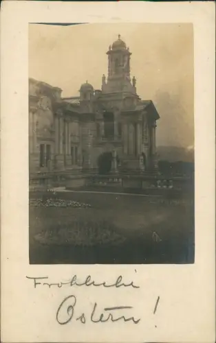 Postcard Bradford Cartwright Hall Art Gallery, Lister Park 1908