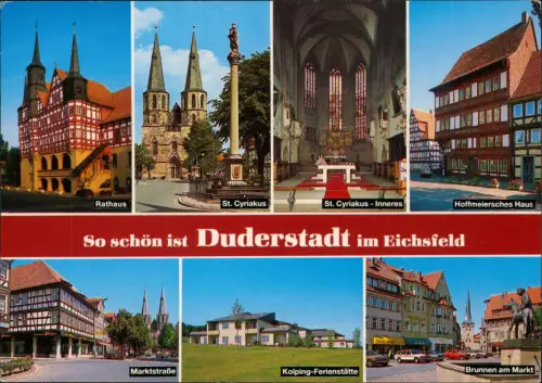 Duderstadt Mehrbild-AK So schön ist Duderstadt im Eichsfeld 1991