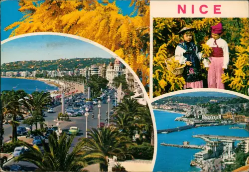 CPA Nizza Nice Mehrbild-AK Côte d'Azur Souvenir de NICE 1980